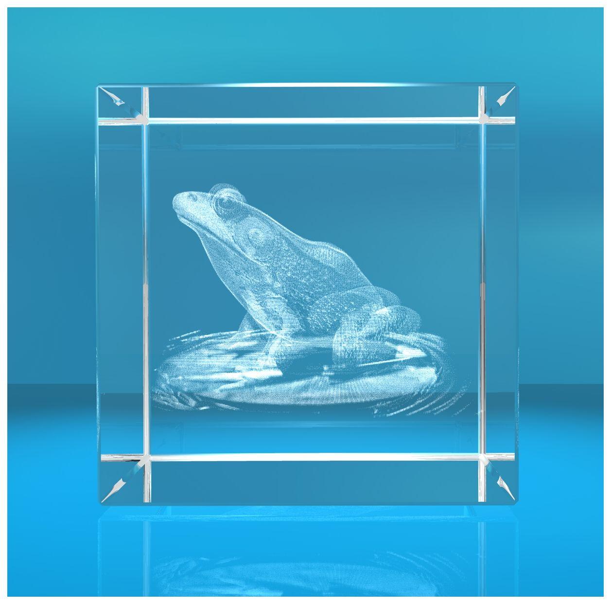 3D Glaswürfel I Frosch 3D Glaswürfel I Frosch