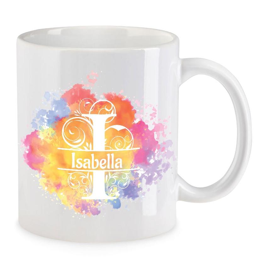 Kaffeetasse Monogramm personalisiert incl. Deinem Wunschnamen