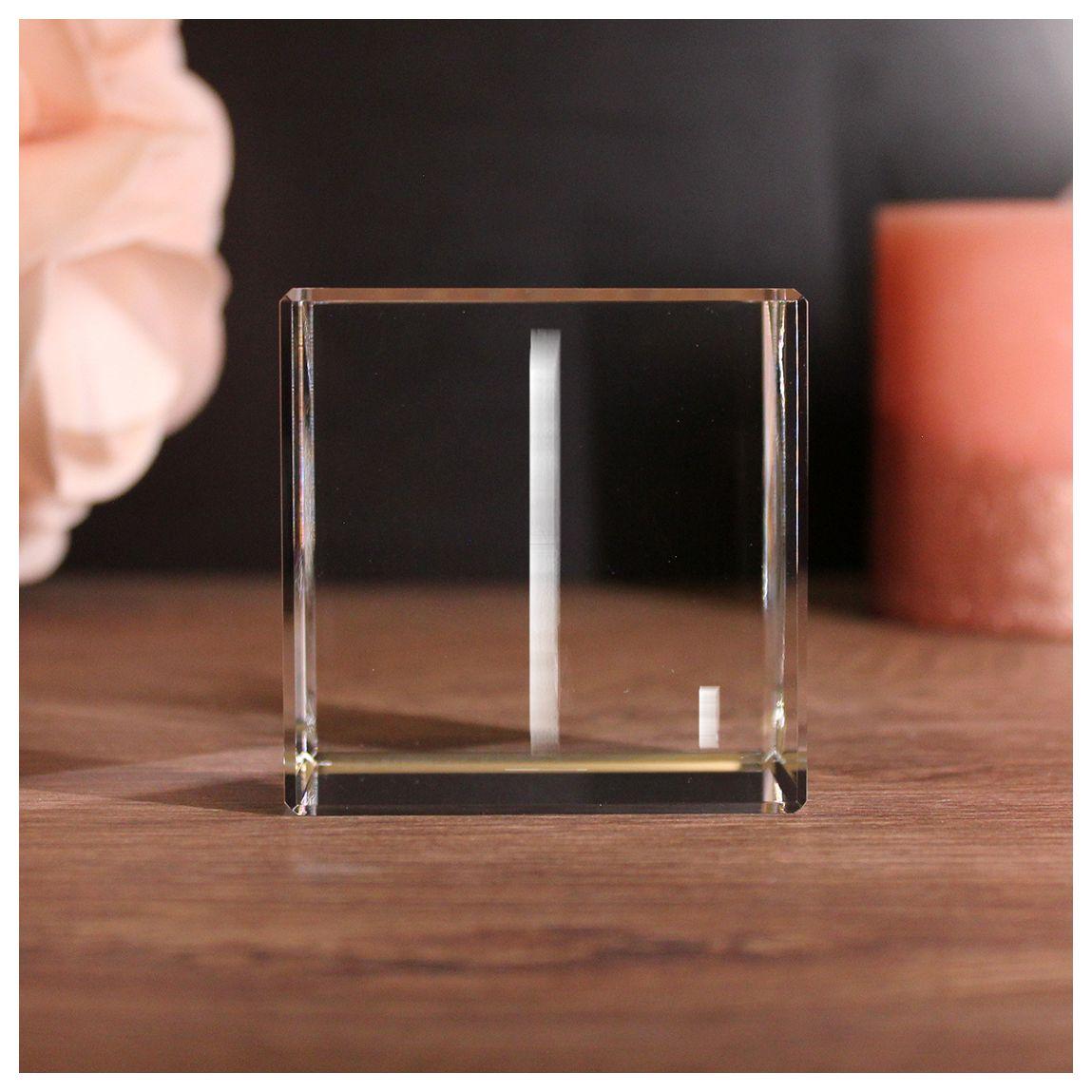2D Glasfoto Würfel mit Deinem Wunschfoto und Wunschtext
