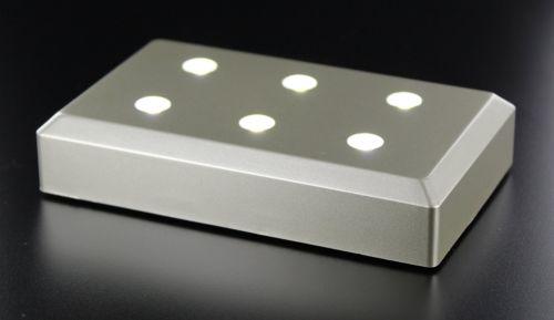 LED LEUCHTSOCKEL 6 weiße LED Farbe Silber LED LEUCHTSOCKEL 6 weiße LED Farbe Silber