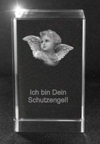 3D Glasquader Motiv: Engel mit Text Ich bin dein Schutzengel 3D Glasquader Motiv: Engel mit Text Ich bin dein Schutzengel