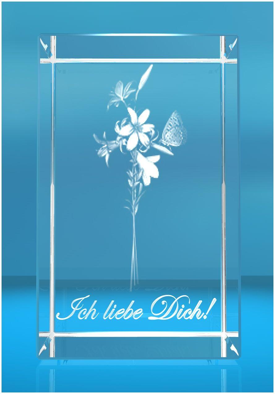 3D Glasquader Lilien Text: 3D Glasquader Lilien Text: