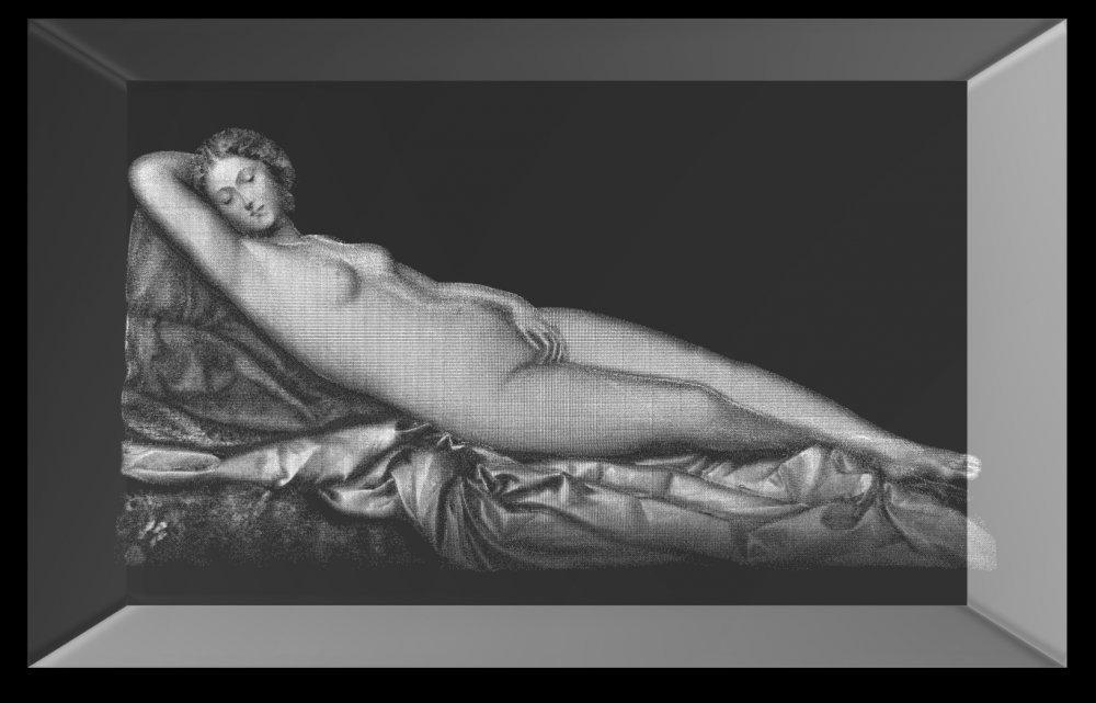 3D Glasquader Schlummernde Venus von Giorgione 3D Glasquader Schlummernde Venus von Giorgione