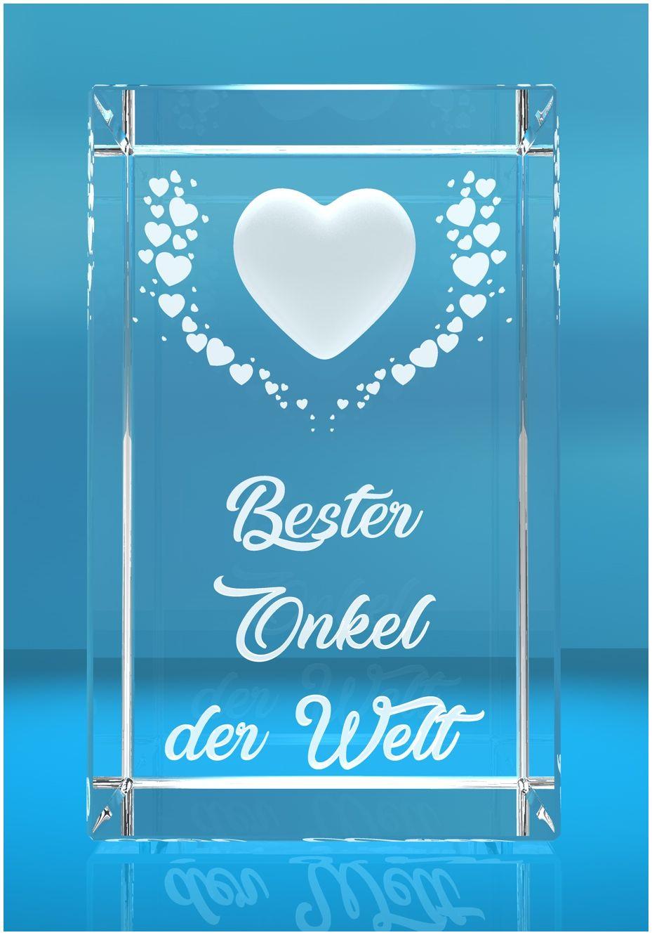 VIP-LASER 3D Kristall Motiv: Fliegende Herzen Bester Onkel der Welt VIP-LASER 3D Kristall Motiv: Fliegende Herzen Bester Onkel der Welt