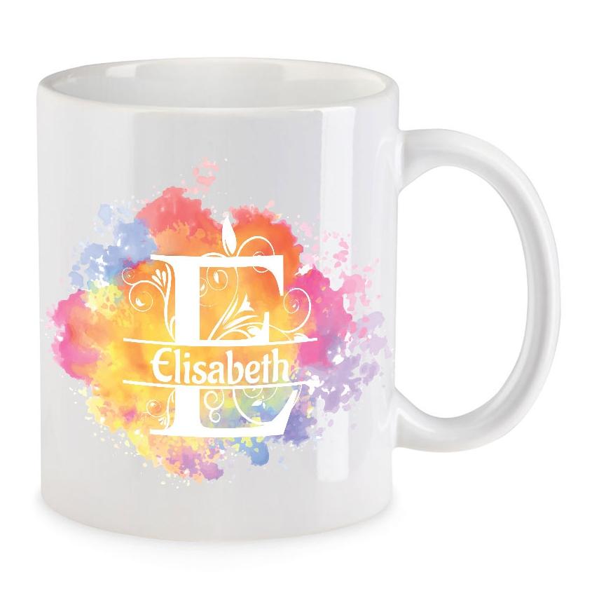 Kaffeetasse Monogramm personalisiert incl. Deinem Wunschnamen