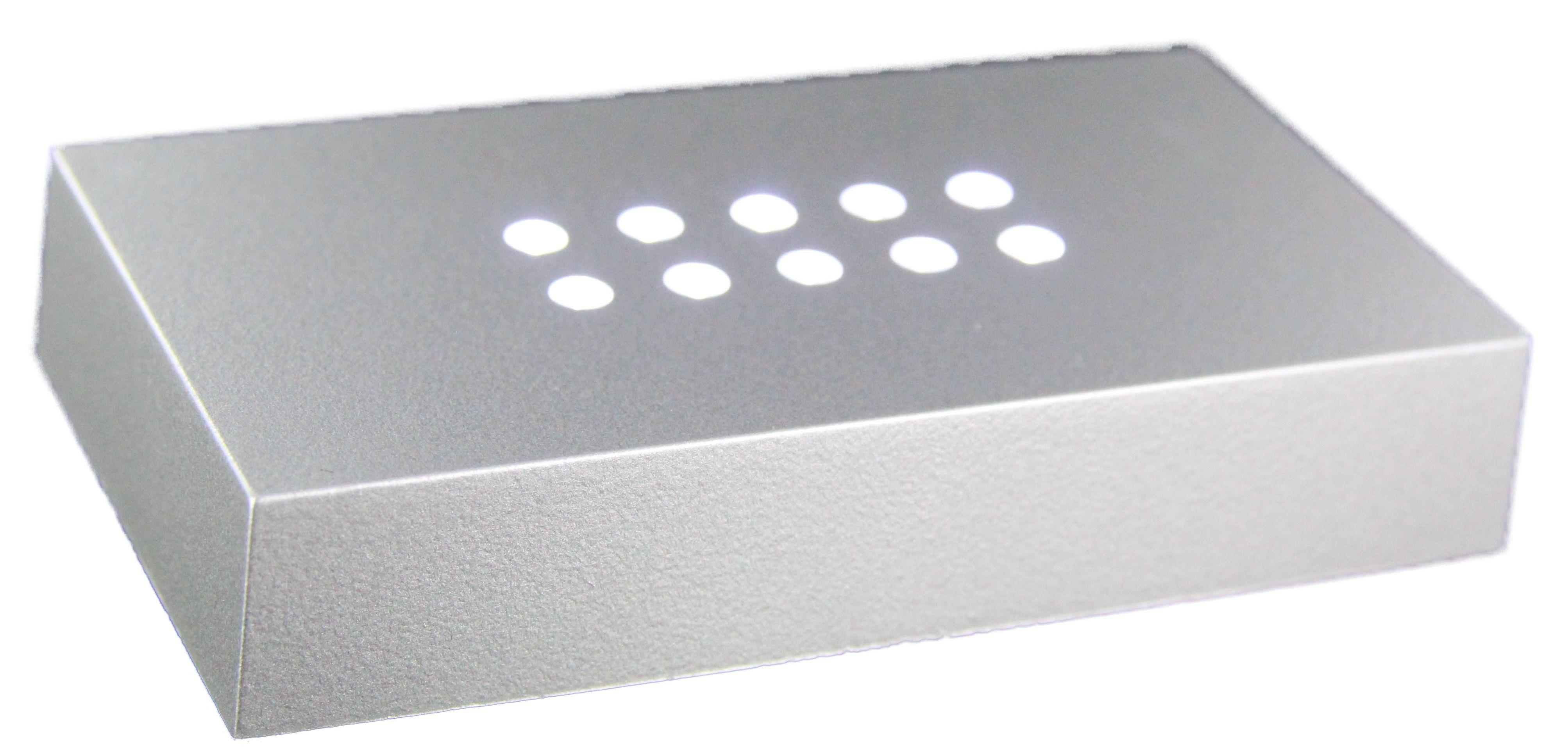 LED LEUCHTSOCKEL 10 weiße LED 100x60x20mm Farbe Silber LED LEUCHTSOCKEL 10 weiße LED 100x60x20mm Farbe Silber