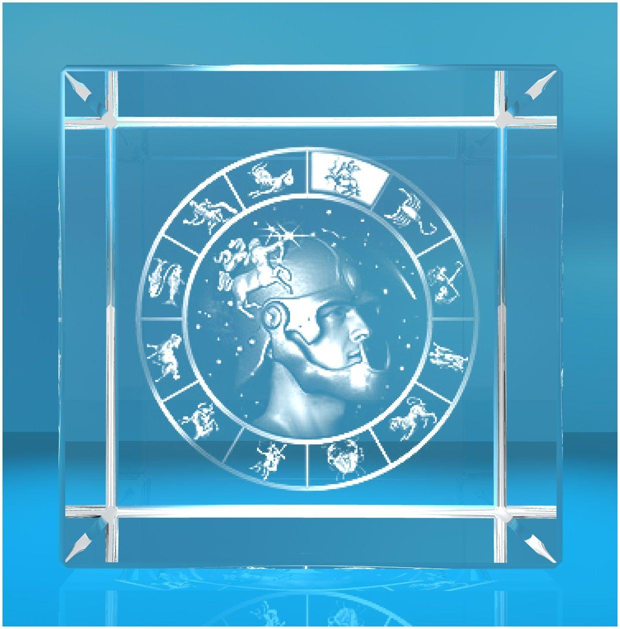 3D Glaswürfel   Motiv: Sternzeichen Schütze
