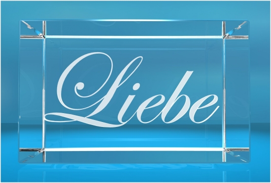 3D Glasquader Liebe 3D Glasquader Liebe