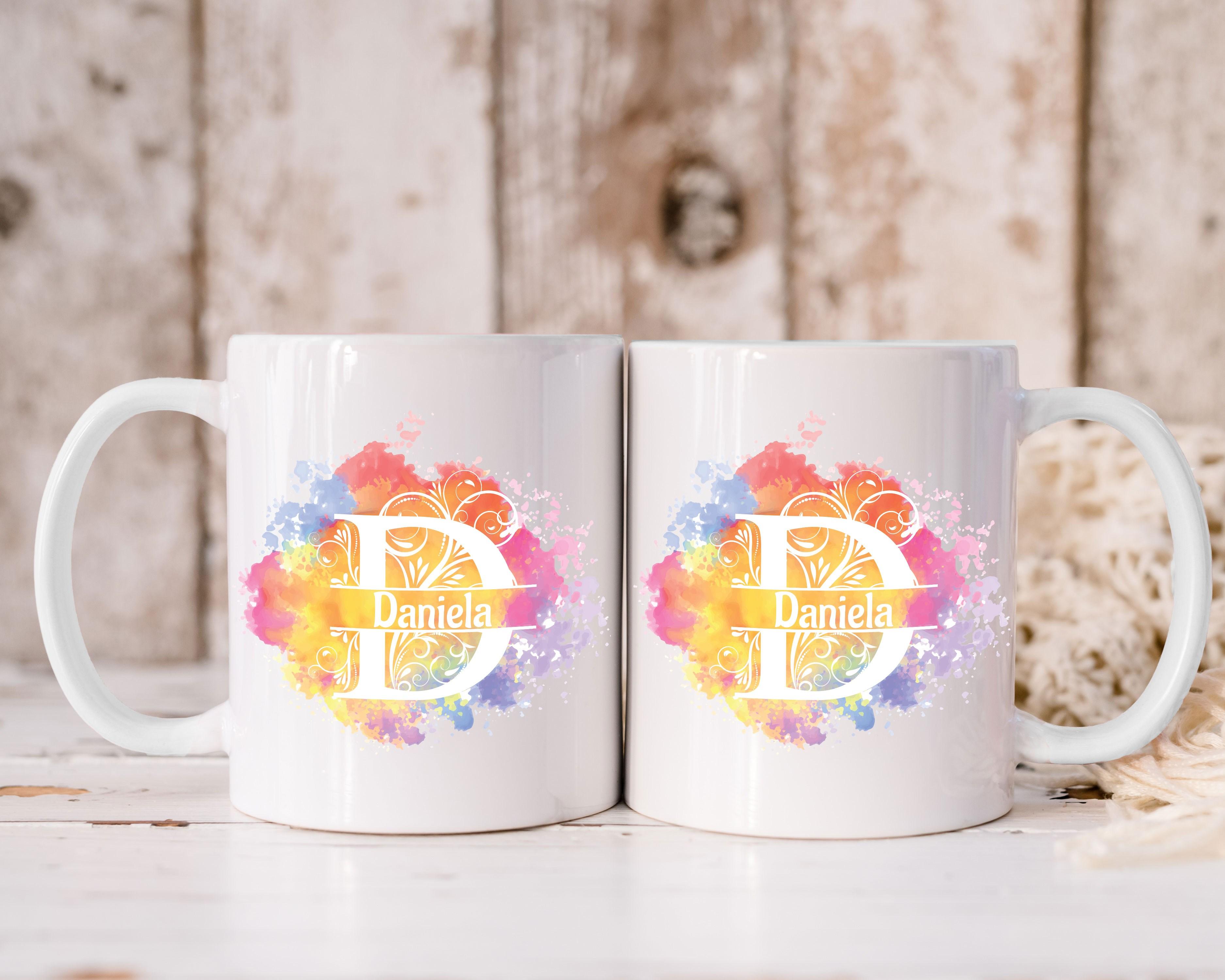 Kaffeetasse Monogramm personalisiert incl. Deinem Wunschnamen
