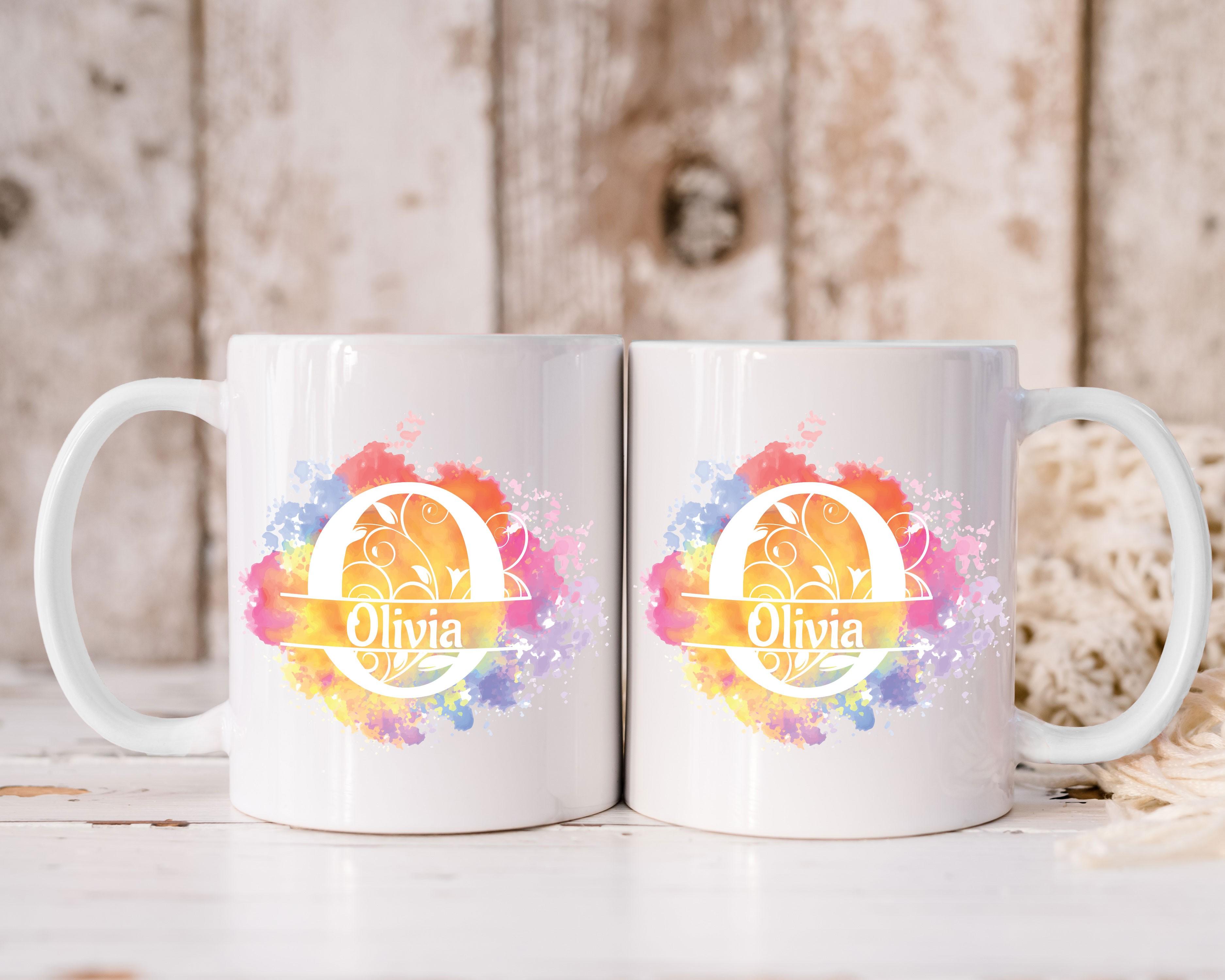 Kaffeetasse Monogramm personalisiert incl. Deinem Wunschnamen