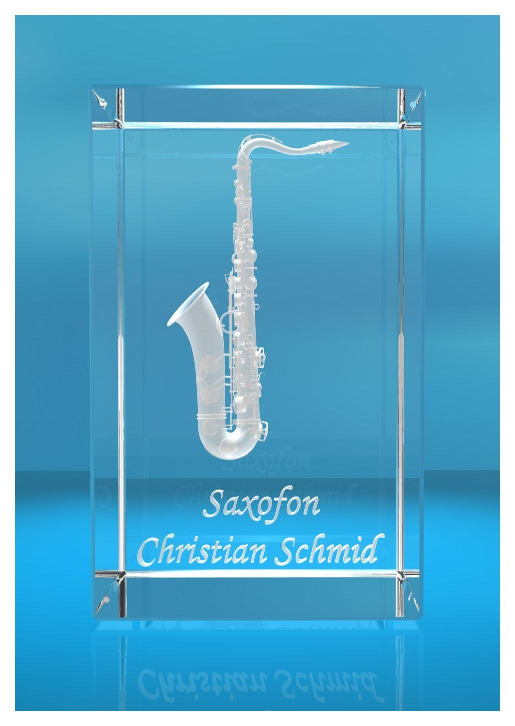 3D Glasquader |Saxofon mit Wunschnamen |Saxophon |Geschenk für Saxophonist Musiker Saxofonist 3D Glasquader |Saxofon mit Wunschnamen |Saxophon |Geschenk für Saxophonist Musiker Saxofonist