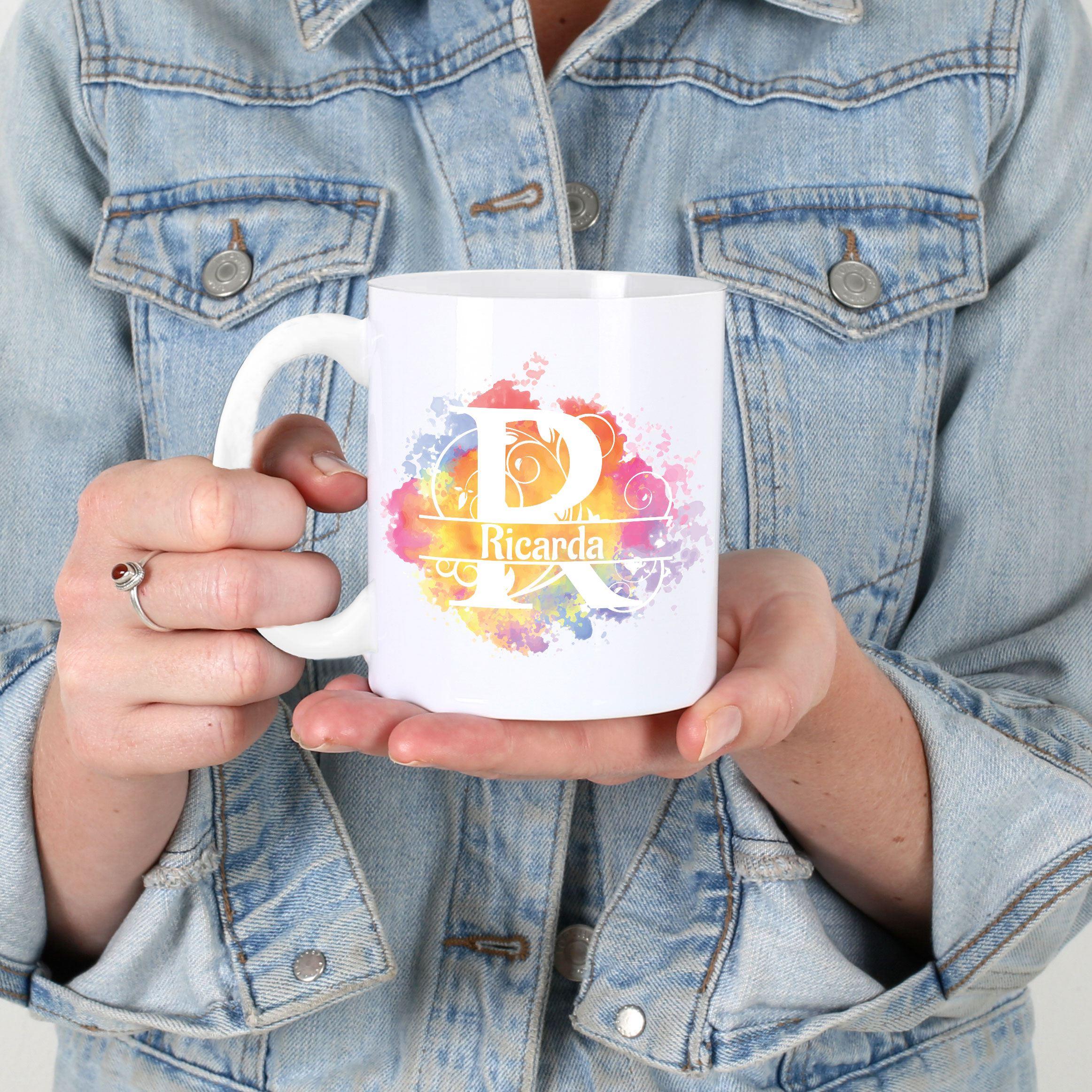 Kaffeetasse Monogramm personalisiert incl. Deinem Wunschnamen