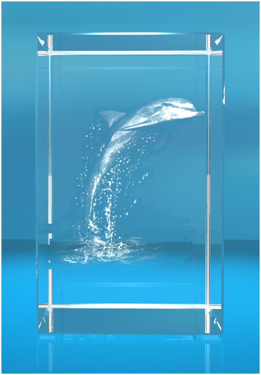 3D Glasquader Motiv: Delfin / Delphin 3D Glasquader Motiv: Delfin / Delphin