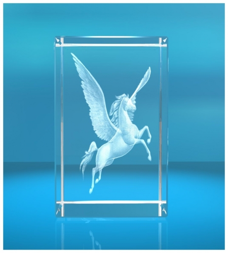 3D Glasquader   Motiv: Pegasus
