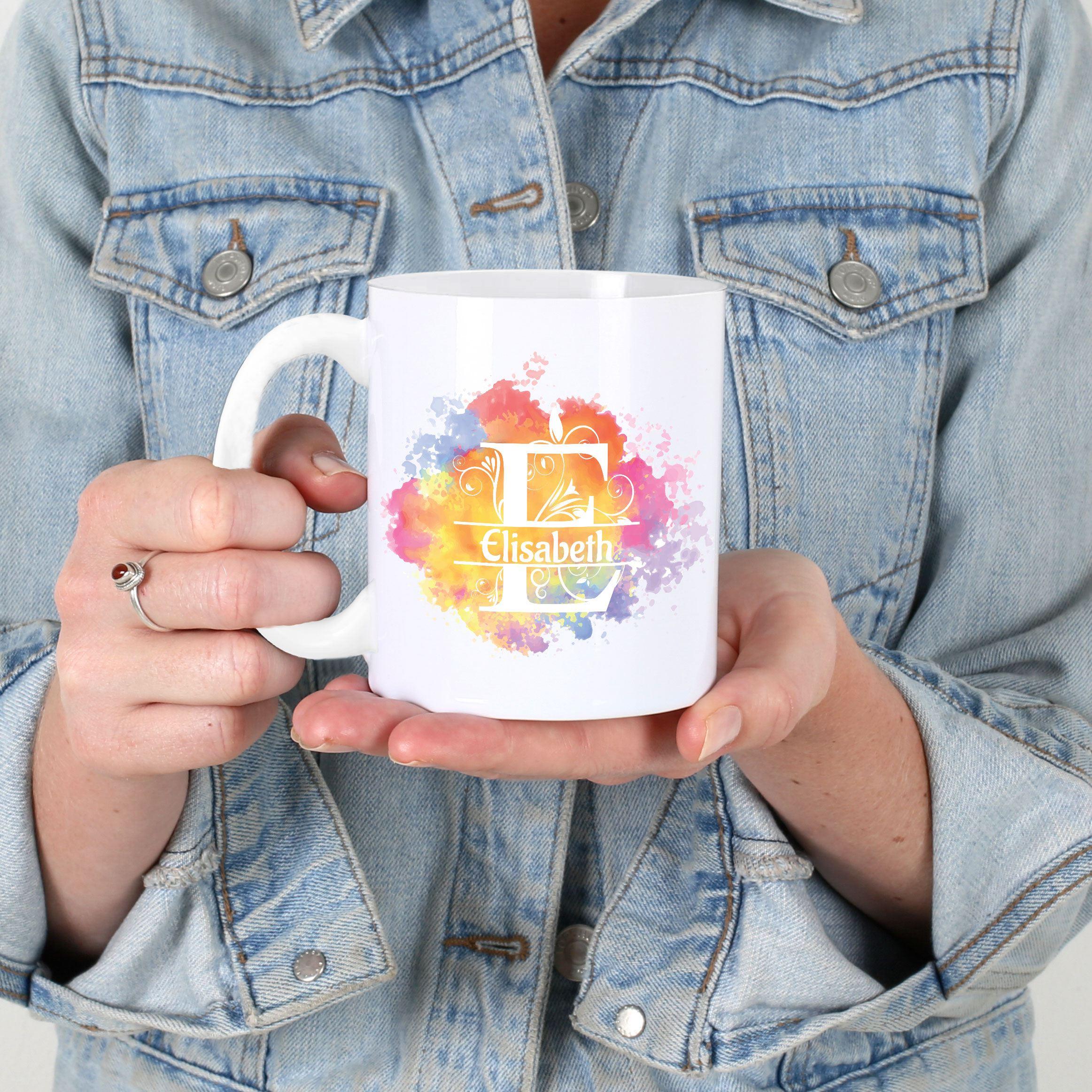 Kaffeetasse Monogramm personalisiert incl. Deinem Wunschnamen