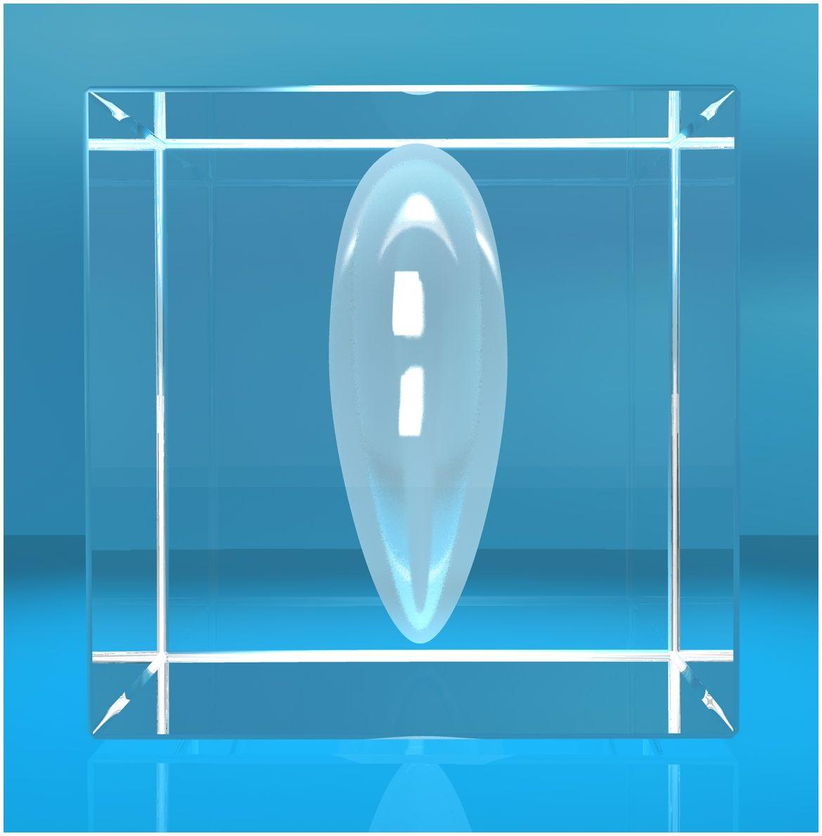 3D Glaswürfel I Herz