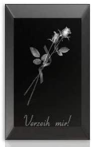 VIP-LASER 3D Glas Kristall Rose mit Text Verzeih mir! VIP-LASER 3D Glas Kristall Rose mit Text Verzeih mir!
