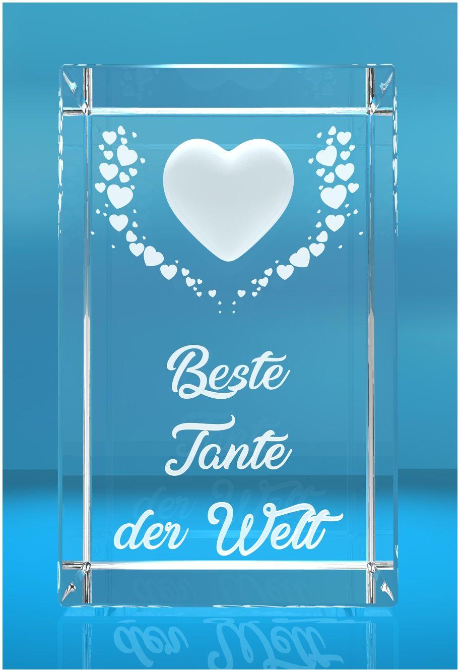 VIP-LASER 3D Kristall Motiv: Fliegende Herzen Beste Tante der Welt VIP-LASER 3D Kristall Motiv: Fliegende Herzen Beste Tante der Welt