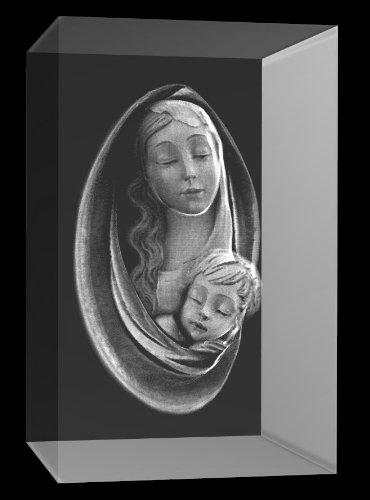 3D Glasquader   Maria mit Jesus