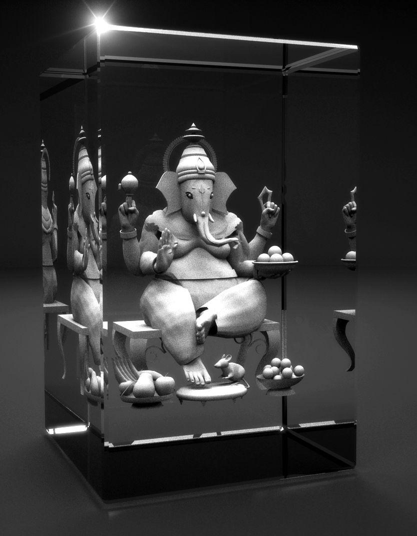 3D Glasquader Motiv: Ganesha 3D Glasquader Motiv: Ganesha