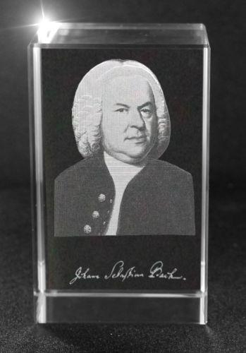 3D Glasquader Motiv: 3D Autogramm Johann Sebastian Bach 3D Glasquader Motiv: 3D Autogramm Johann Sebastian Bach