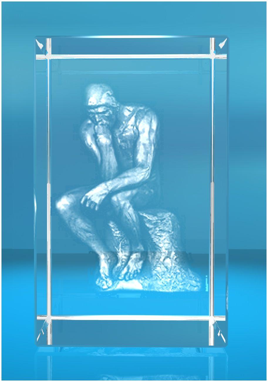 3D Glasquader Motiv: Der Denker 3D Glasquader Motiv: Der Denker