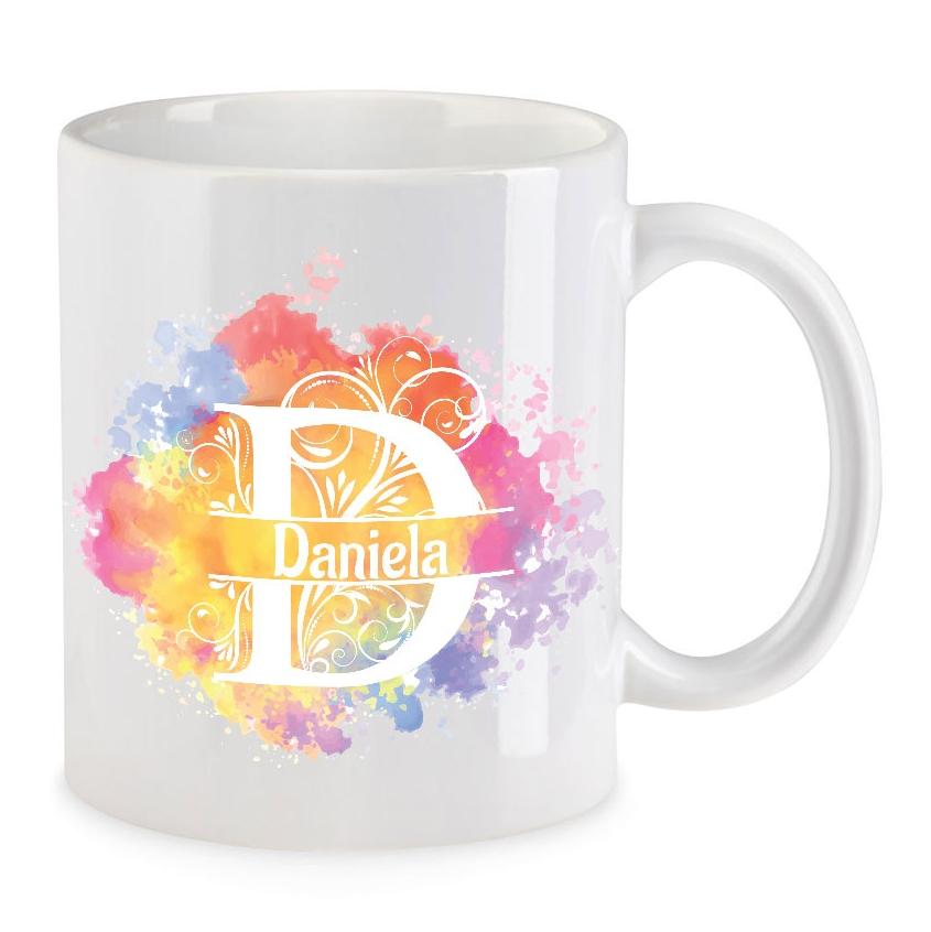 Kaffeetasse Monogramm personalisiert incl. Deinem Wunschnamen