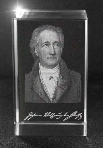 3D Glasquader Motiv: 3D Autogramm Johann Wolfgang von Goethe 3D Glasquader Motiv: 3D Autogramm Johann Wolfgang von Goethe