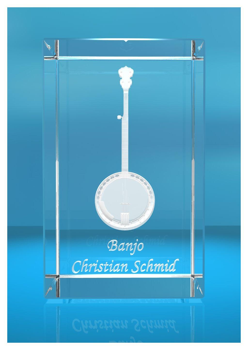 3D Glasquader | Banjo mit Wunschnamen | Geschenk für Banjospieler | Musiker | Bandmitglied 3D Glasquader | Banjo mit Wunschnamen | Geschenk für Banjospieler | Musiker | Bandmitglied