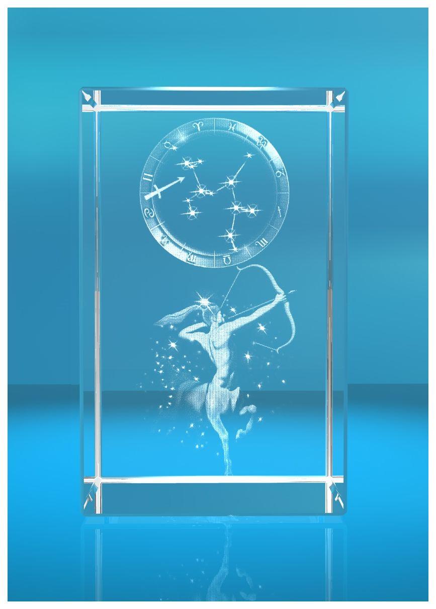 3D Glasquader I Sternzeichen PRO I Motiv: Schütze 3D Glasquader I Sternzeichen PRO I Motiv: Schütze