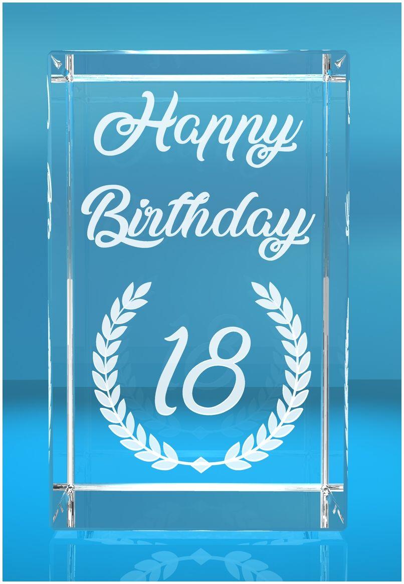 VIP-LASER 2D Glaskristall Lorbeerkranz Happy Birthday Dein Jahr VIP-LASER 2D Glaskristall Lorbeerkranz Happy Birthday Dein Jahr
