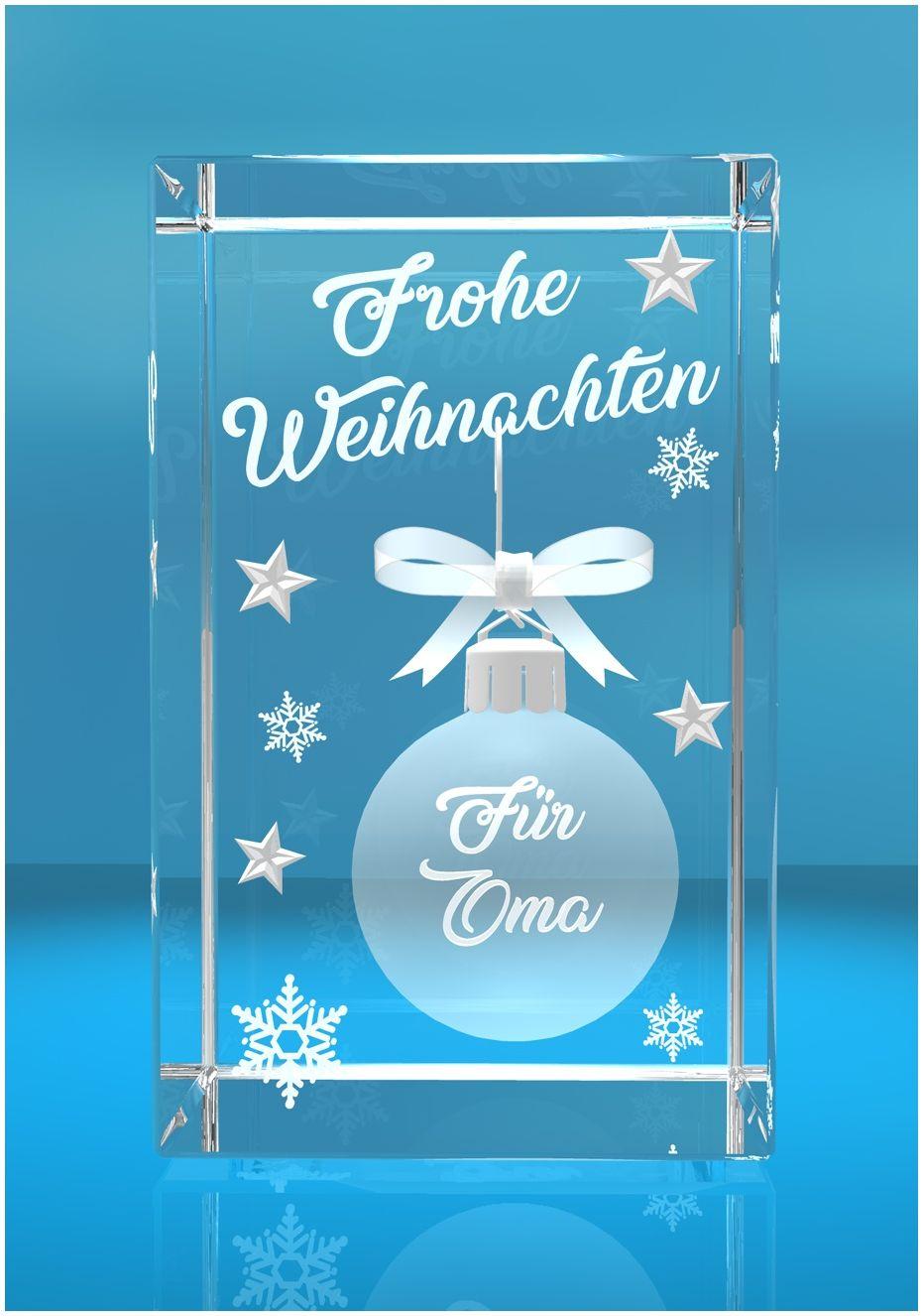 VIP-LASER 3D Weihnachtskugel Frohe Weihnachten - Motiv: für Oma