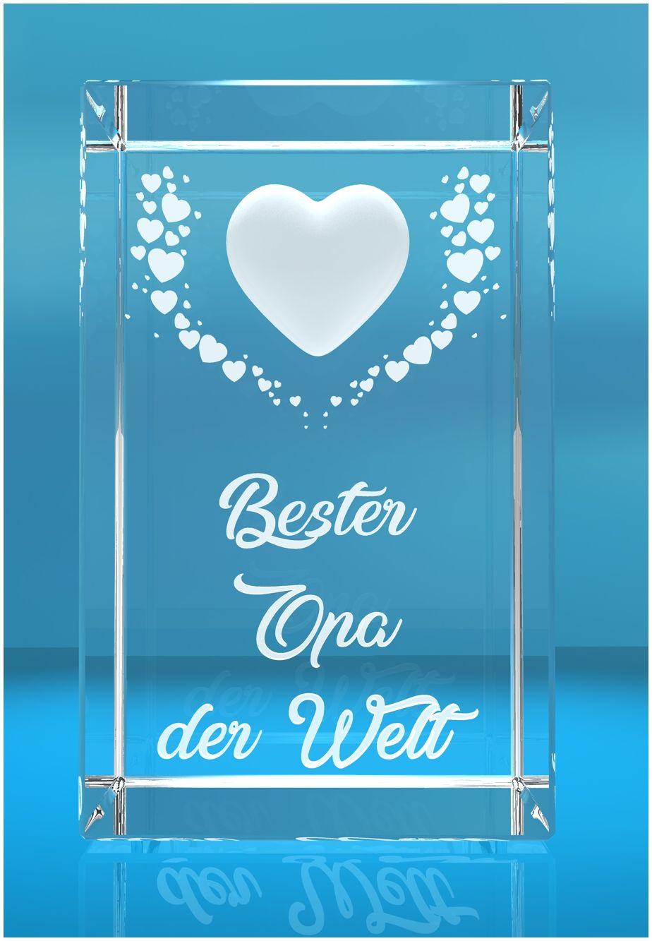VIP-LASER 3D Kristall Motiv: Fliegende Herzen Bester Opa der Welt VIP-LASER 3D Kristall Motiv: Fliegende Herzen Bester Opa der Welt