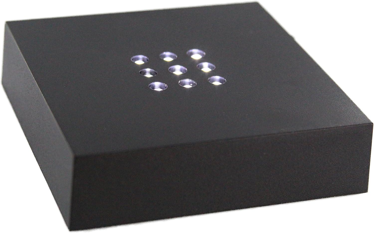 LED LEUCHTSOCKEL  9 weiße LED   Farbe Schwarz