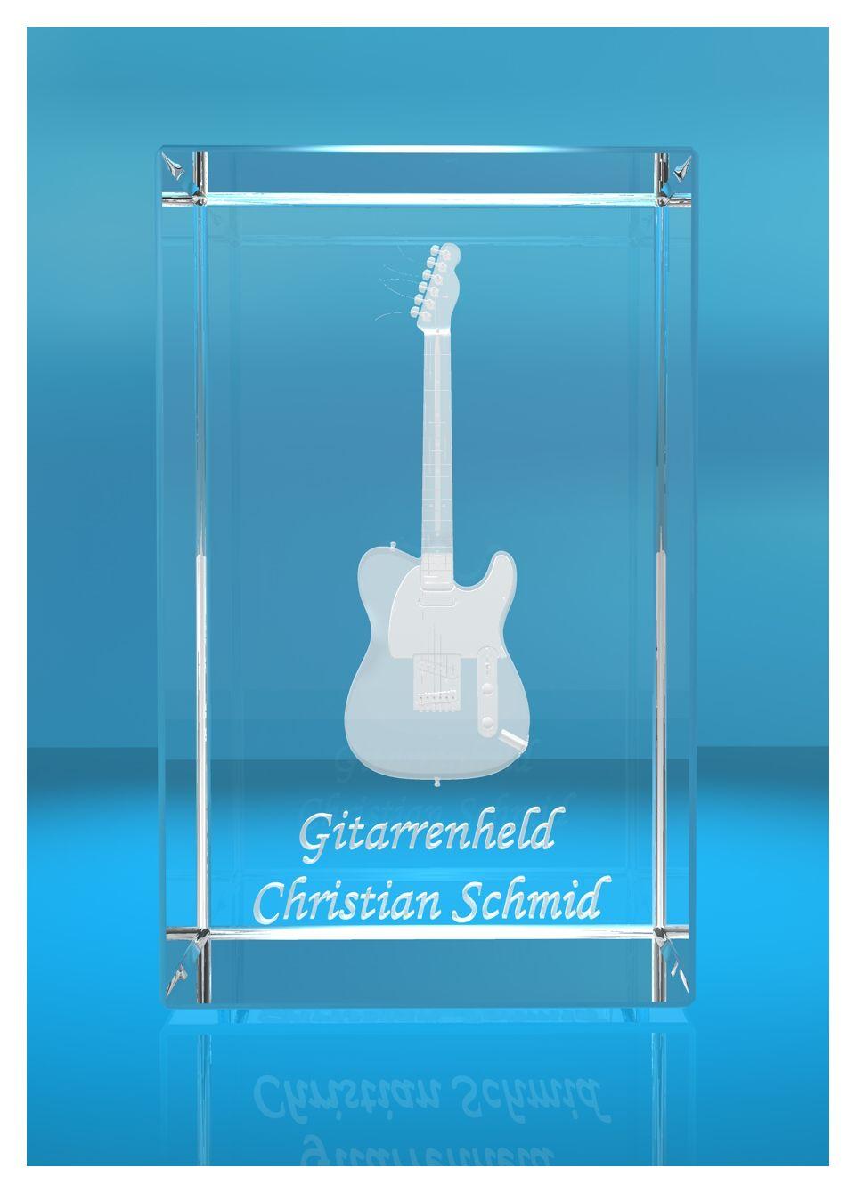 3D Glasquader | Gitarre No. 3 mit Wunschnamen | Geschenk für Gitarrist | Musiker | Bandmitglied | E-Gitarre 3D Glasquader | Gitarre No. 3 mit Wunschnamen | Geschenk für Gitarrist | Musiker | Bandmitglied | E-Gitarre