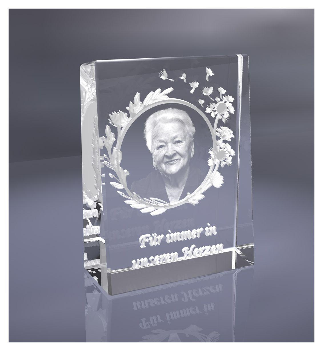 2D Glasfoto Fotoframe XL Motiv Rahmen aus Pusteblumen mit Deinem Wunschfoto + Wunschtext