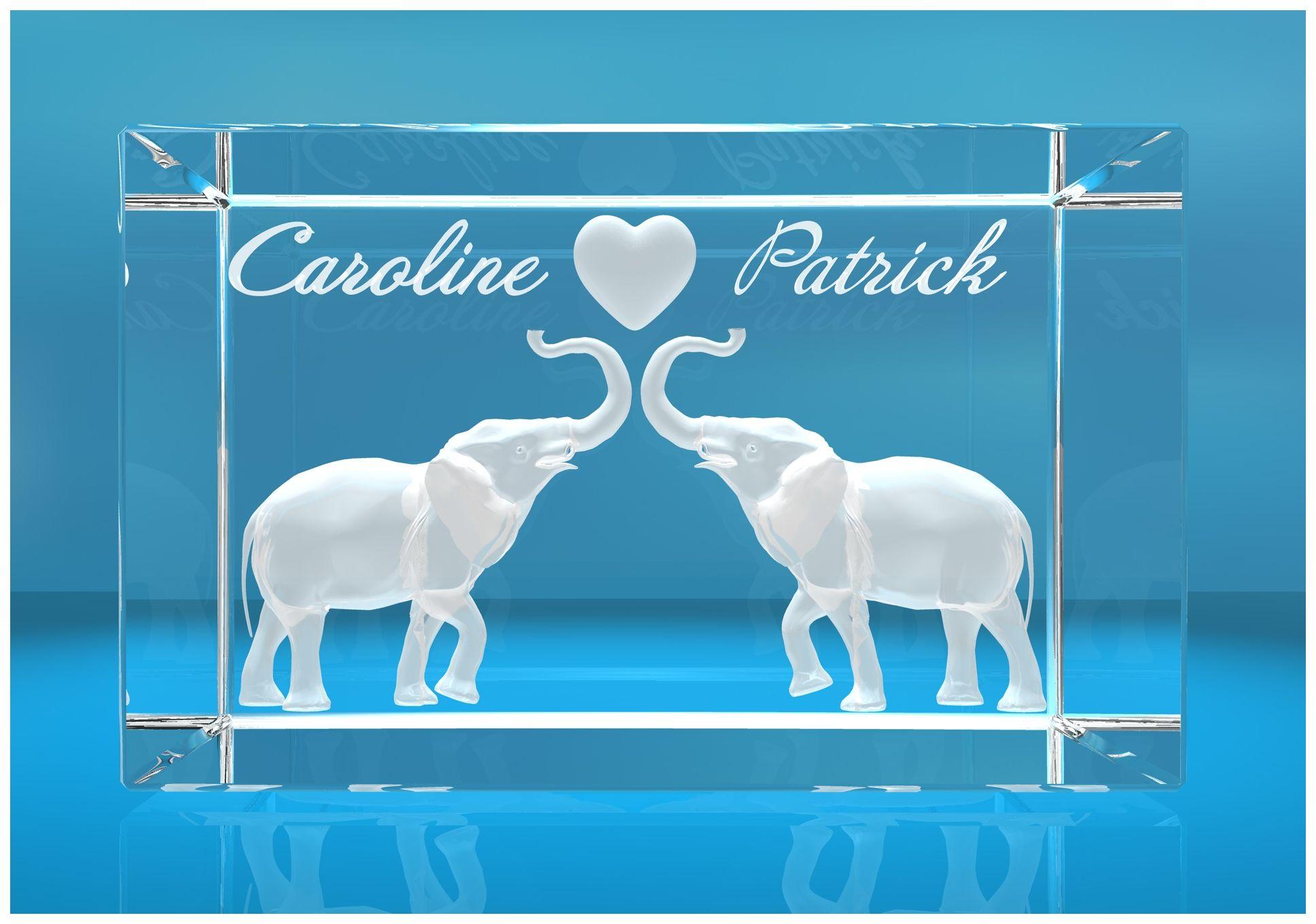 3D Glasquader verliebte Elefanten mit Herz in 3D und zwei Wunschnamen Geschenk für den Partner die Partnerin zum Valentinstag Jahrestag Hochzeit 3D Glasquader verliebte Elefanten mit Herz in 3D und zwei Wunschnamen Geschenk für den Partner die Partnerin zum Valentinstag Jahrestag Hochzeit