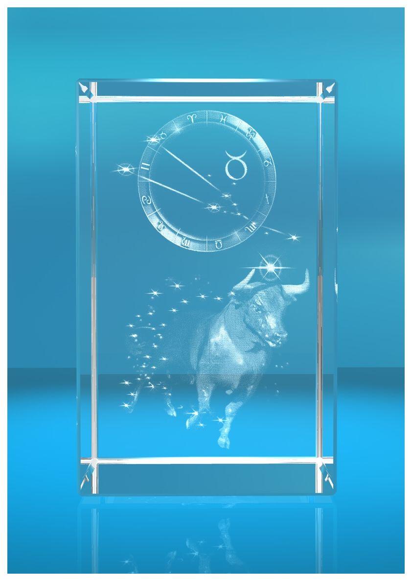 3D Glasquader I Sternzeichen PRO I Motiv: Stier 3D Glasquader I Sternzeichen PRO I Motiv: Stier