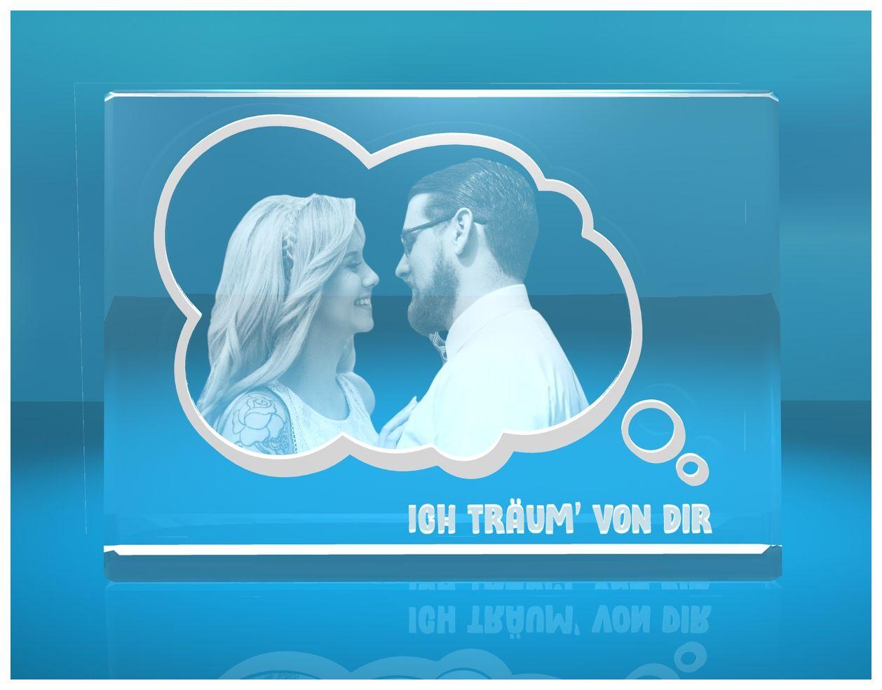 2D Glasfoto Fotoframe XL Motiv Traumblase mit Deinem Wunschfoto und Text Ich träum von dir - Leuchtsockel: ohne LED-Leuchtsockel 2D Glasfoto Fotoframe XL Motiv Traumblase mit Deinem Wunschfoto und Text Ich träum von dir - Leuchtsockel: ohne LED-Leuchtsockel