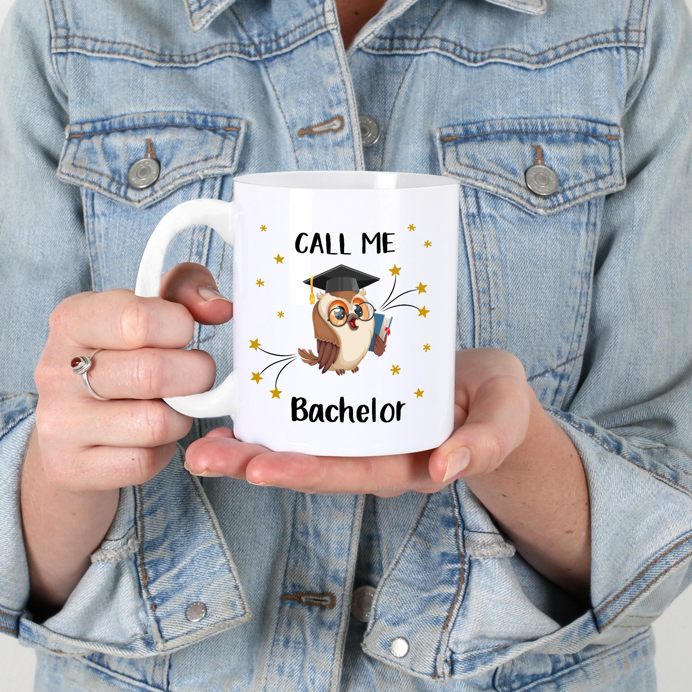 LOVEGOALS Kaffeetasse Call me Bachelor of | Geschenk zum Bachelorabschluss