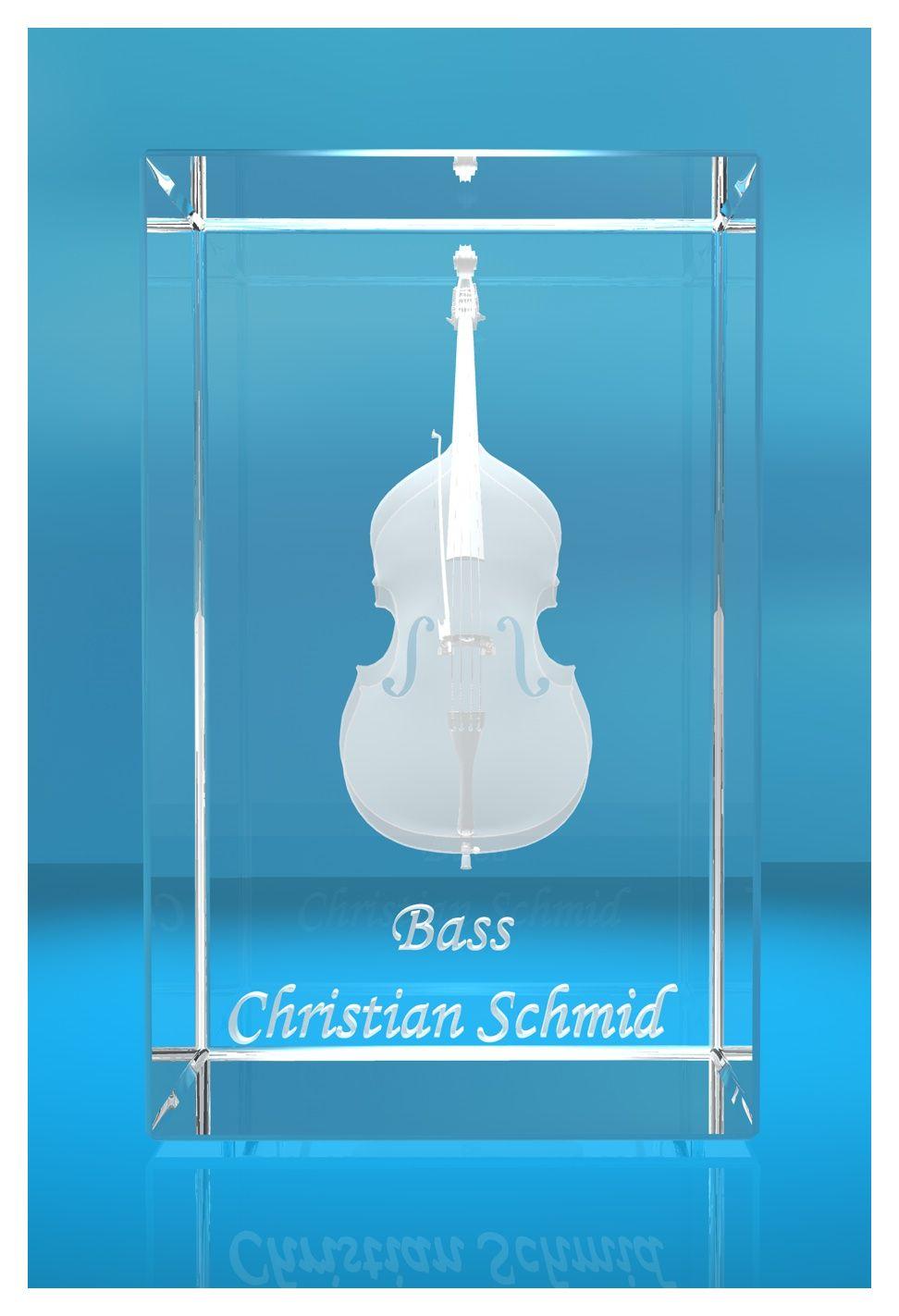3D Glasquader |Kontrabass | Bass mit Wunschnamen | Geschenk für Bassist | Musiker | Orchester 3D Glasquader |Kontrabass | Bass mit Wunschnamen | Geschenk für Bassist | Musiker | Orchester