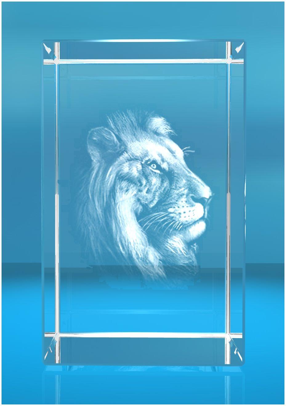 3D Glasquader Motiv: Löwenkopf 3D Glasquader Motiv: Löwenkopf