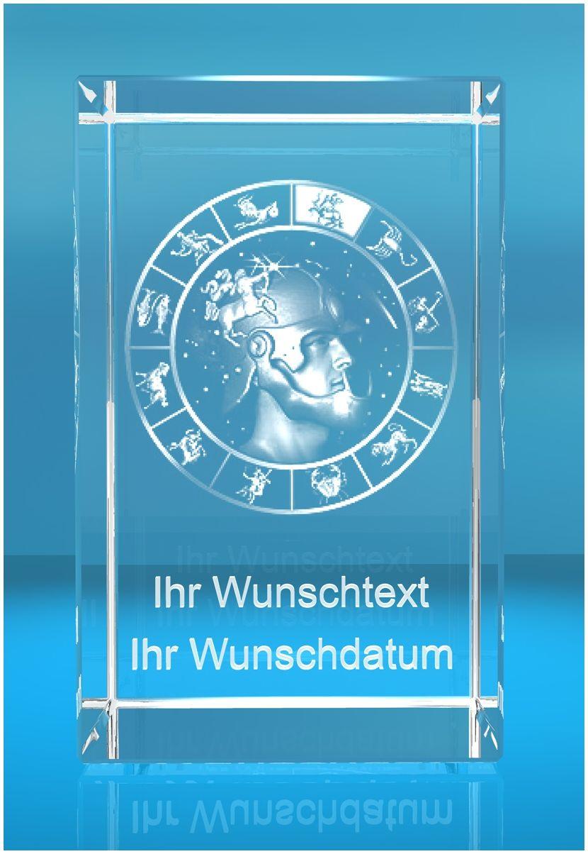3D Glasquader Motiv: Sternzeichen Schütze + Wunschtext 3D Glasquader Motiv: Sternzeichen Schütze + Wunschtext