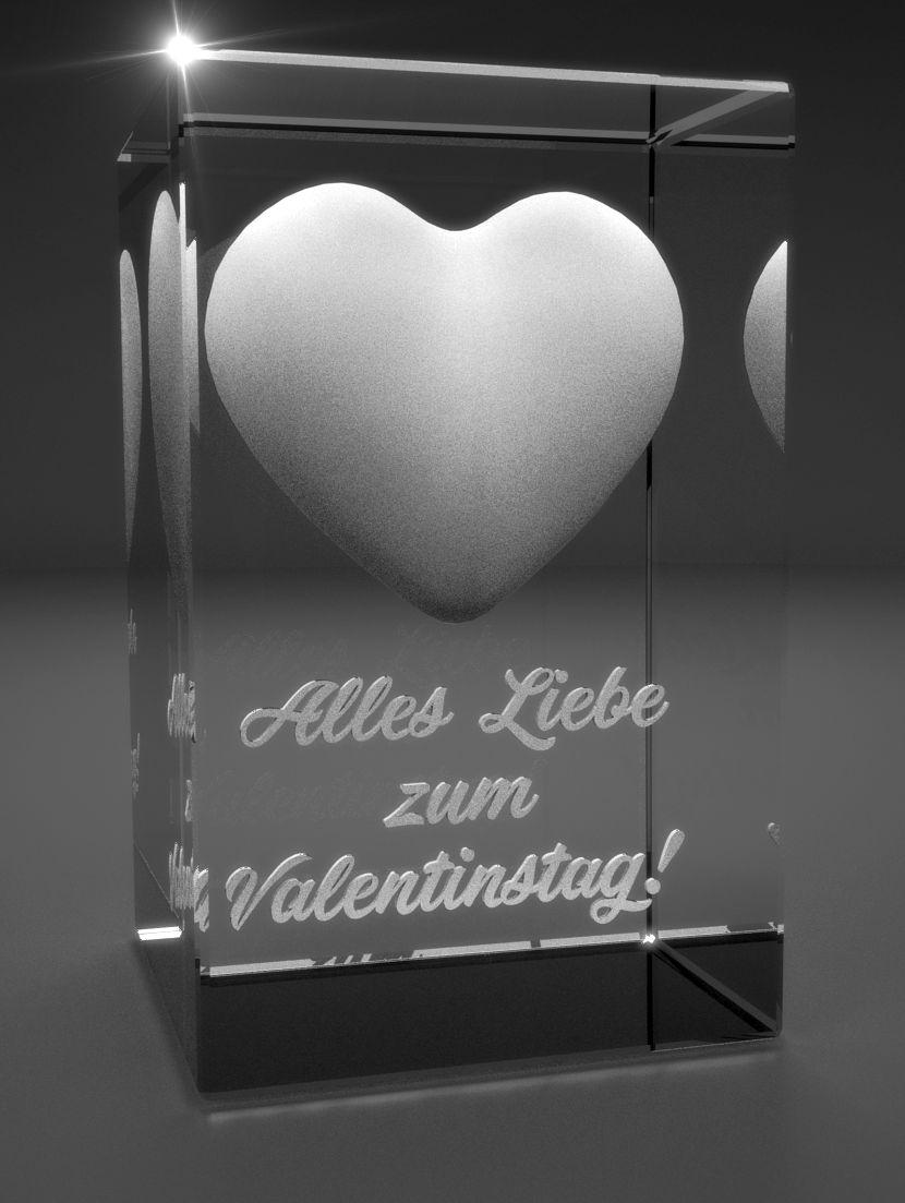 3D Glasquader I Herz I Alles Liebe zum Valentinstag!