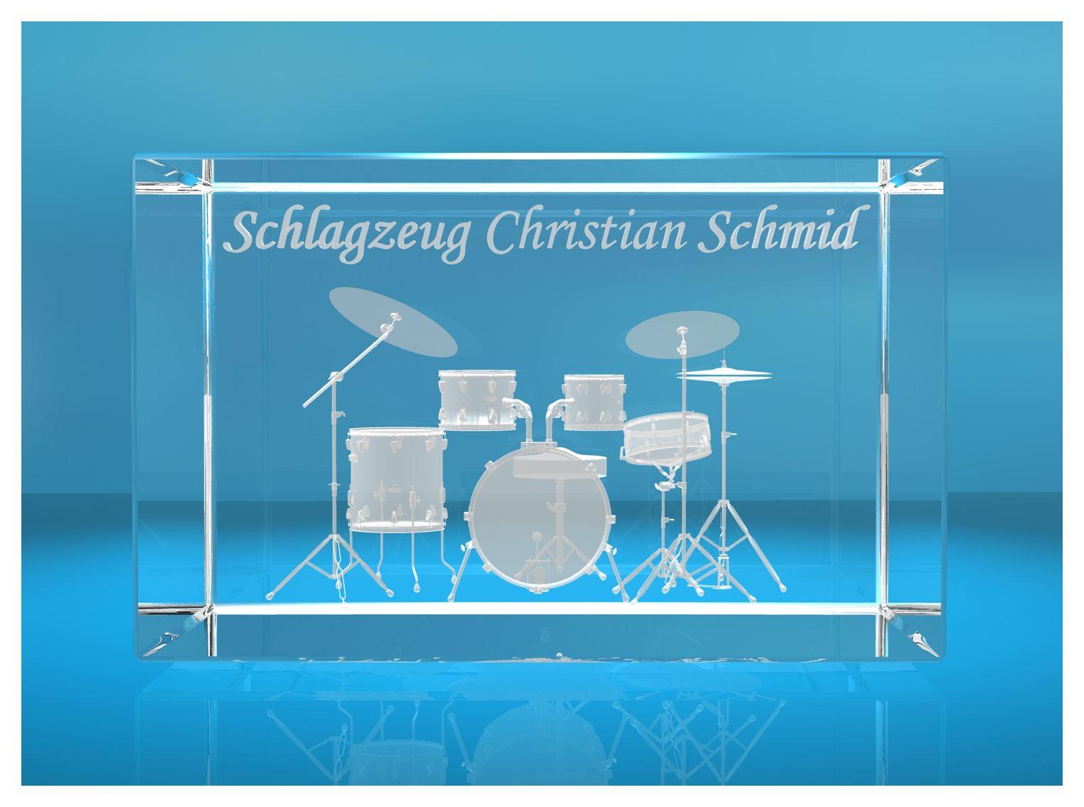 3D Glasquader |Schlagzeug mit Wunschnamen |Drumset| Geschenk für Schlagzeuger Drummer Musiker 3D Glasquader |Schlagzeug mit Wunschnamen |Drumset| Geschenk für Schlagzeuger Drummer Musiker