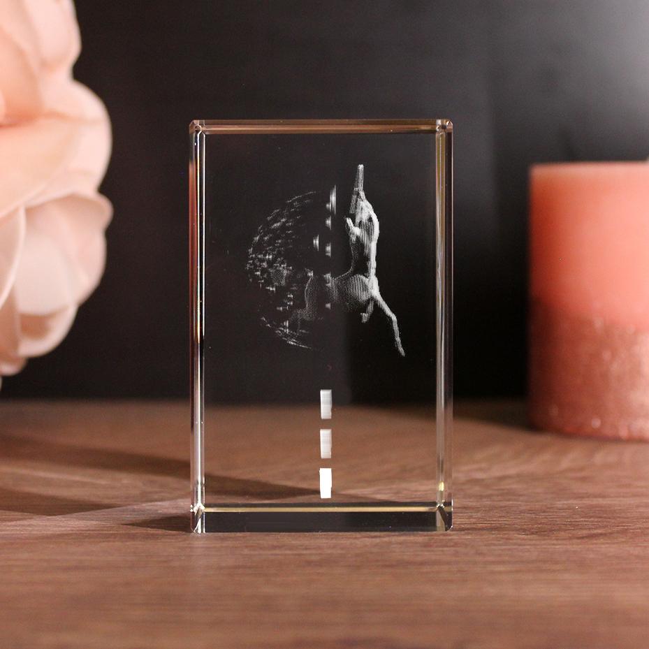 Lovegoals 3D Glasquader Sternzeichen Schütze mit Deinem Wunschtext graviert