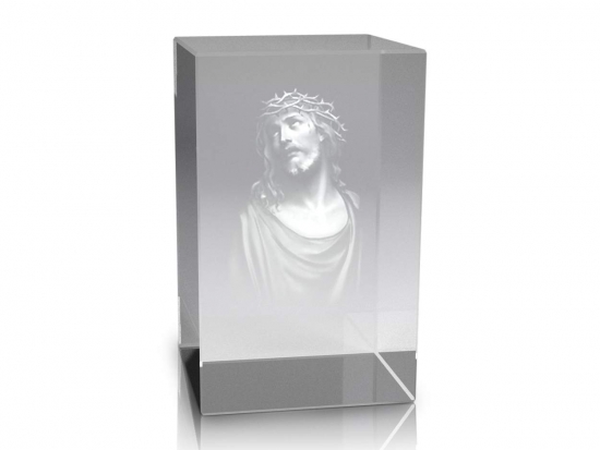 VIP-LASER 3D Glaskristall XL Jesus Portrait in High Quality