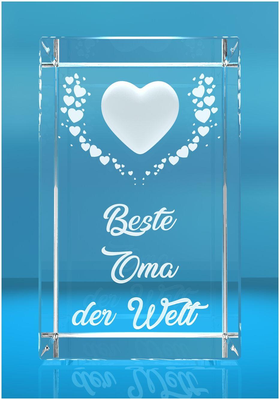 VIP-LASER 3D Kristall Motiv: Fliegende Herzen Beste Oma der Welt VIP-LASER 3D Kristall Motiv: Fliegende Herzen Beste Oma der Welt