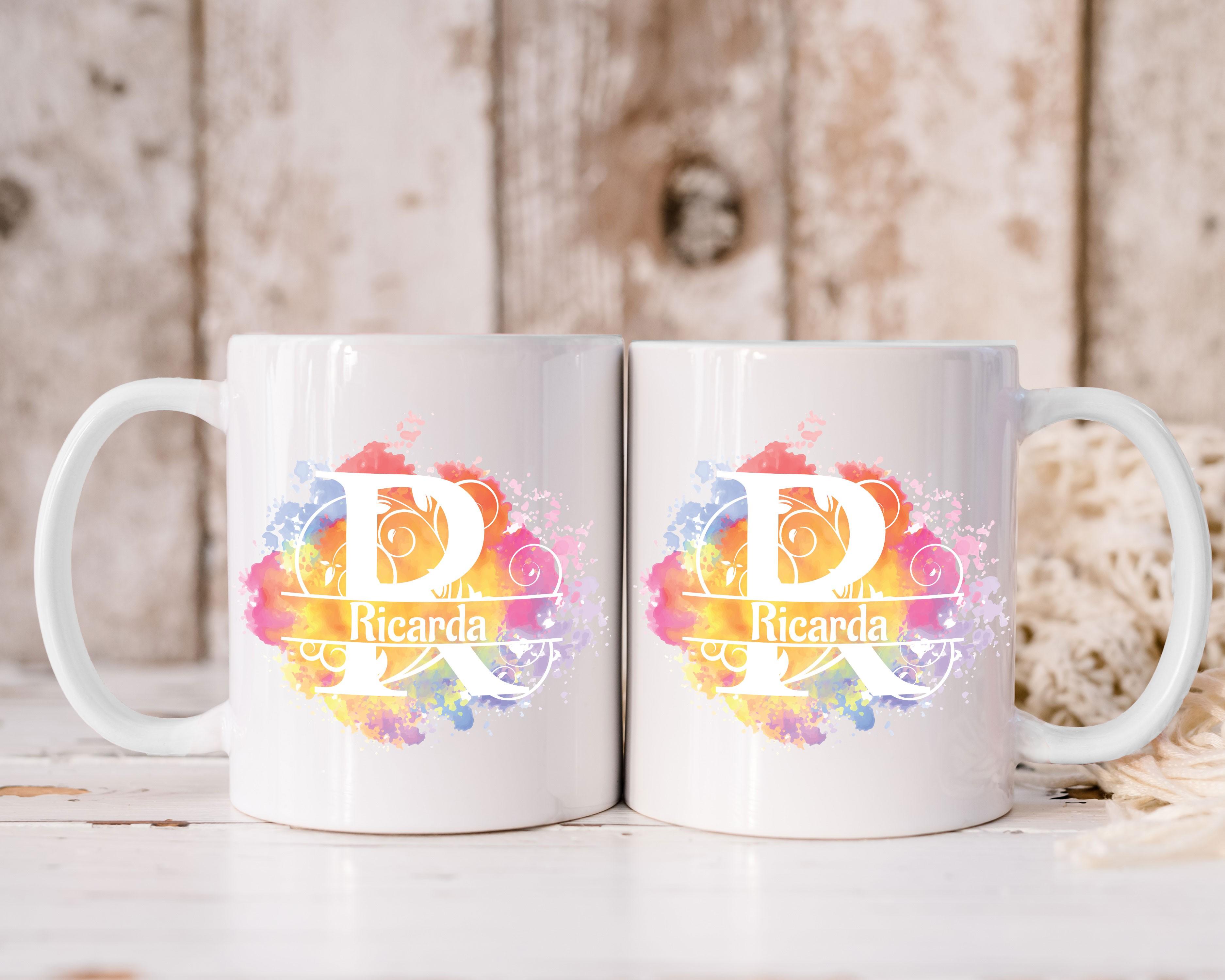 Kaffeetasse Monogramm personalisiert incl. Deinem Wunschnamen