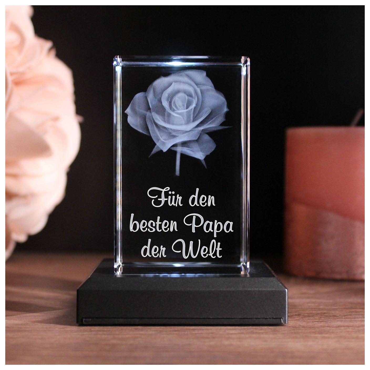 LoveGoals 3D Glaskristall Rose